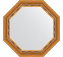 Зеркало в багетной раме EVOFORM состаренное золото, с плетением 70 мм, 58x58 см BY 7312