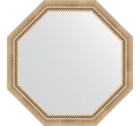 Зеркало в багетной раме EVOFORM состаренное серебро, с плетением 70 мм, 73.2x73.2 см BY 3756
