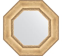 Зеркало в багетной раме EVOFORM состаренное серебро, с орнаментом 120 мм, 63x63 см BY 3670