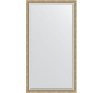 Напольное зеркало с фацетом в багетной раме EVOFORM состаренное серебро, с плетением 70 мм, 108x198 см BY 6142