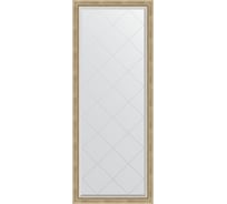 Напольное зеркало с гравировкой в багетной раме EVOFORM состаренное серебро, с плетением 70 мм, 78x198 см BY 6302
