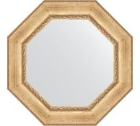 Зеркало в багетной раме EVOFORM состаренное серебро, с орнаментом 120 мм, 77x77 см BY 7391