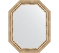 Зеркало в багетной раме EVOFORM состаренное серебро, с плетением 70 мм, 58x73 см BY 7110