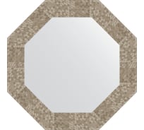 Зеркало в багетной раме EVOFORM соты титан 70 мм, 53x53 см BY 3748