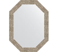 Зеркало в багетной раме EVOFORM соты титан 70 мм, 62x82 см BY 7103