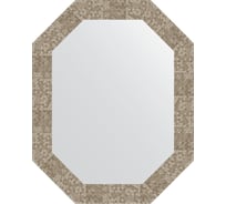 Зеркало в багетной раме EVOFORM соты титан 70 мм, 57x72 см BY 7102