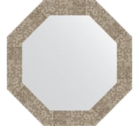 Зеркало в багетной раме EVOFORM соты титан 70 мм, 57x57 см BY 7310