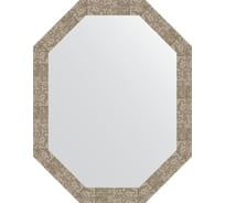 Зеркало в багетной раме EVOFORM соты титан 70 мм, 72x92 см BY 7104