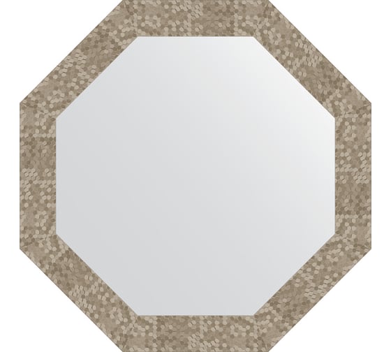 Зеркало в багетной раме EVOFORM соты титан 70 мм, 67x67 см BY 7311 1