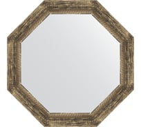 Зеркало в багетной раме EVOFORM старое дерево, с плетением 70 мм, 63x63 см BY 3665