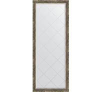 Напольное зеркало с гравировкой в багетной раме EVOFORM старое дерево, с плетением 70 мм, 78x198 см BY 6305