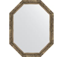 Зеркало в багетной раме EVOFORM старое дерево, с плетением 70 мм, 73x93 см BY 7124