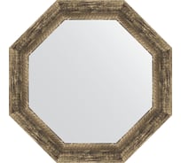 Зеркало в багетной раме EVOFORM старое дерево, с плетением 70 мм, 58x58 см BY 7320