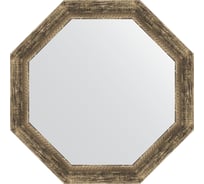 Зеркало в багетной раме EVOFORM старое дерево, с плетением 70 мм, 68x68 см BY 7321