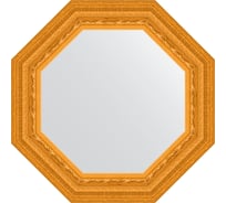 Зеркало в багетной раме EVOFORM сусальное золото 80 мм, 54.8x54.8 см BY 3763