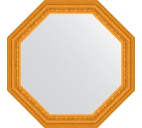 Зеркало в багетной раме EVOFORM сусальное золото 80 мм, 74.8x74.8 см BY 3765