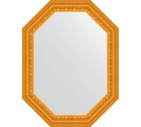 Зеркало в багетной раме EVOFORM сусальное золото 80 мм, 64x84 см BY 7135