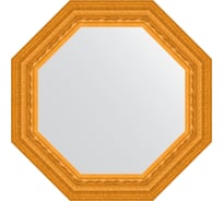 Зеркало в багетной раме EVOFORM сусальное золото 80 мм, 59x59 см BY 7326