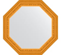 Зеркало в багетной раме EVOFORM сусальное золото 80 мм, 69x69 см BY 7327