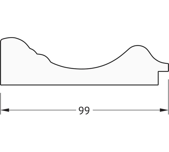 Зеркало в багетной раме EVOFORM травленая бронза 99 мм, 62x112 см BY 3093