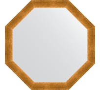 Зеркало в багетной раме EVOFORM травленое золото 59 мм, 70.4x70.4 см BY 3702