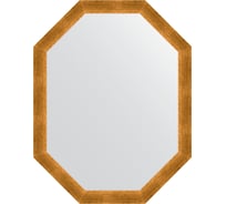 Зеркало в багетной раме EVOFORM травленое золото 59 мм, 70x90 см BY 7040