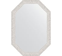 Зеркало в багетной раме EVOFORM чеканка белая 46 мм, 48x68 см BY 7001