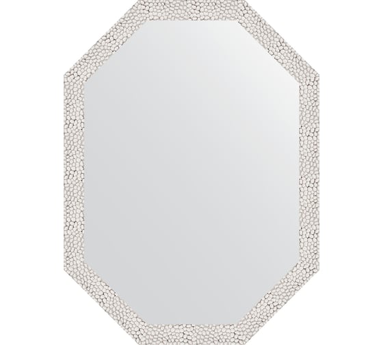 Зеркало в багетной раме EVOFORM чеканка белая 46 мм, 58x78 см BY 7003