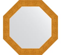 Зеркало в багетной раме EVOFORM чеканка золотая 90 мм, 76.6x76.6 см BY 3801