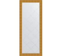 Напольное зеркало с гравировкой в багетной раме EVOFORM чеканка золотая 90 мм, 81x201 см BY 6382