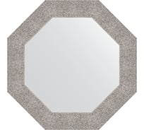 Зеркало в багетной раме EVOFORM чеканка серебряная 90 мм, 66.6x66.6 см BY 3803