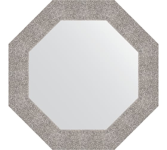 Зеркало в багетной раме EVOFORM чеканка серебряная 90 мм, 66.6x66.6 см BY 3803 1
