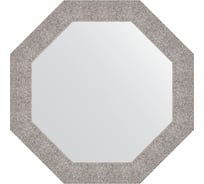 Зеркало в багетной раме EVOFORM чеканка серебряная 90 мм, 76.6x76.6 см BY 3804