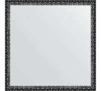 Зеркало в багетной раме EVOFORM черненое серебро 38 мм, 60x60 см BY 0773