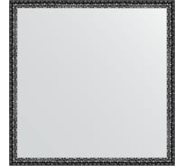 Зеркало в багетной раме EVOFORM черненое серебро 38 мм, 70x70 см BY 1018