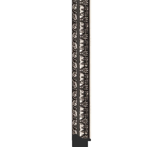 Зеркало в багетной раме EVOFORM черненое серебро 38 мм, 50x100 см BY 1048