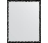 Зеркало в багетной раме EVOFORM черненое серебро 38 мм, 70x90 см BY 1033