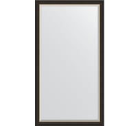 Напольное зеркало с фацетом в багетной раме EVOFORM черное дерево с золотом 71 мм, 109x198 см BY 6186