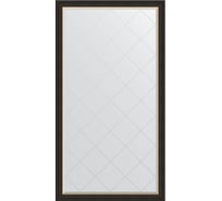 Напольное зеркало с гравировкой в багетной раме EVOFORM черное дерево с золотом 71 мм, 109x198 см BY 6388
