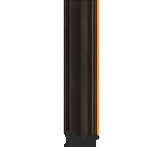 Зеркало в багетной раме EVOFORM черное дерево с золотом 71 мм, 58x58 см BY 7402