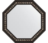 Зеркало в багетной раме EVOFORM черный ардеко 81 мм, 75x75 см BY 3768