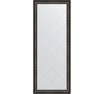 Напольное зеркало с гравировкой в багетной раме EVOFORM черный ардеко 81 мм, 80x199 см BY 6308