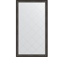 Напольное зеркало с гравировкой в багетной раме EVOFORM черный ардеко 81 мм, 110x199 см BY 6348