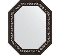 Зеркало в багетной раме EVOFORM черный ардеко 81 мм, 59x74 см BY 7138