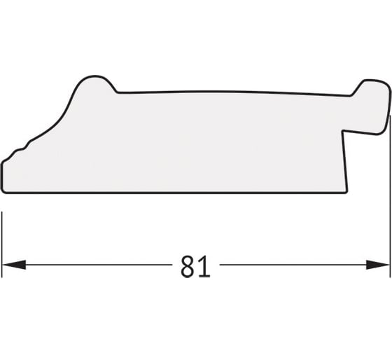 Зеркало в багетной раме EVOFORM черный ардеко 81 мм, 59x74 см BY 7138