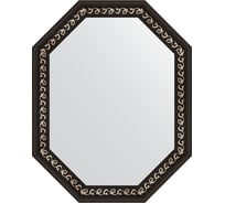 Зеркало в багетной раме EVOFORM черный ардеко 81 мм, 74x94 см BY 7140