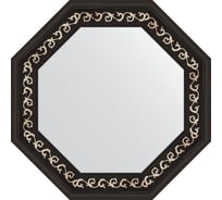 Зеркало в багетной раме EVOFORM черный ардеко 81 мм, 59x59 см BY 7328