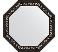 Зеркало в багетной раме EVOFORM черный ардеко 81 мм, 69x69 см BY 7329