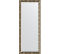Напольное зеркало с фацетом в багетной раме EVOFORM серебряный бамбук 73 мм, 78x198 см BY 6107