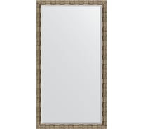 Напольное зеркало с фацетом в багетной раме EVOFORM серебряный бамбук 73 мм, 108x198 см BY 6147